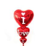 hearts balloon بالونة الحب ثلاث قلوب